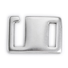Euro Pewter Hook Clasp, 23x16mm in Antique silver