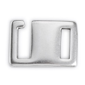Euro Pewter Hook Clasp, 23x16mm in Antique silver