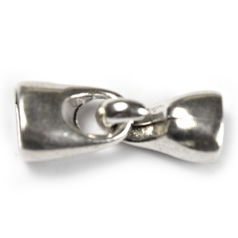 Euro Pewter Clasp, 34x14mm Hook & Eye in Antique Silver