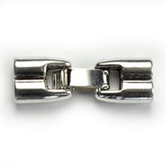 Euro Pewter Cord Clasp with 2 holes, 32x11mm in Antique Silver
