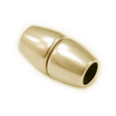 Magnetic Oval clasp, 13.8x7.4mm (Hole size: 4mm)- Antique brass