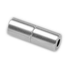 Magnetic Tube Clasp, 20x7m Tube (Hole: 3mm) - Antique Silver