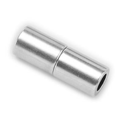 Magnetic Tube Clasp, 20x7m (Hole: 4mm) - Antique Silver