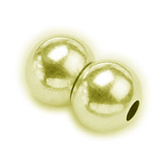 Magnetic 2 Round Clasp 15.5x9.5mm (hole: 3mm) - Shiny Gold