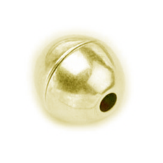 Magnetic Round Clasp 12.9x12.7mm (hole: 3mm) - Shiny Gold