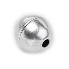 Magnetic Round Clasp 12.9x12.7mm (hole: 3mm) - Antique Silver