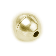 Magnetic Round Clasp 11.8x12.6mm (hole: 4mm) - Antique Brass