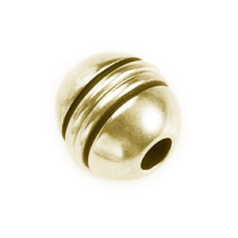 Magnetic Round Stripe Clasp 12x12.5mm (hole: 4mm) - Antique Brass