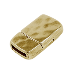 Magnetic Clasp Set, 27 x 15 mm (Hole size: 10x2.5mm) - Antique Brass