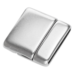 Magnetic Clasp Plain Set 21.5x23mm (Hole Size: 20x2.5mm) - Antique Silver
