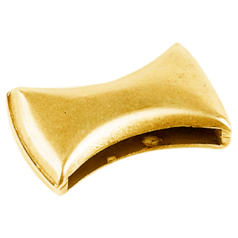 Bead, Slider 25.6x16.6mm  for Various Flat and Round Leather Cord (Hole Size: 20x2.5mm) - Shiny Gold