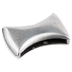 Bead, Slider 25.6x16.6mm for Various Flat and Round Leather Cord (Hole Size: 20x2.5mm) - Antique Silver