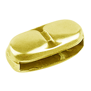 Bead, Slider 23x10.3mm Rectangular (Hole size: 20x2.5mm) - Shiny Gold