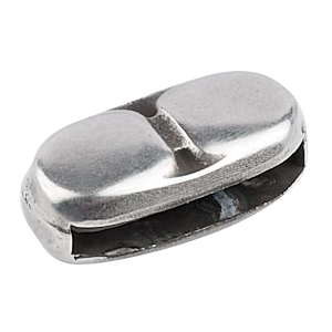 Bead, Slider 23x10.3mm Rectangular(Hole size: 20x2.5mm) - Antique Silver