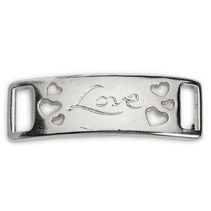 Slider, 41 x 14 mm (Hole: 10x3mm) - Antique Silver