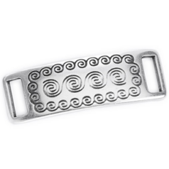 Slider, 41x14mm (Hole: 10x3mm) - Antique silver