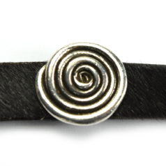 Bead, Slider 15mm for Flat Leather or Cotton Cord (Hole size: 10x2mm)