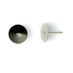 Stainless Steel 10mm Flat Stud - Rhodium
