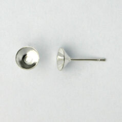 Stainless Steel 6mm Cupped Stud - Silver