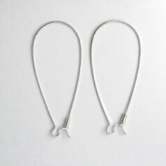 Stainless Steel Large Kidney Wire wBall - Silver
