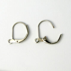 Leverback earwire round, 12.5mm – Nickel