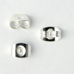 Earnut, 6x5mm Earnut with Holesize 20gauge - Silver Plated Brass