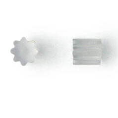 Clear Plastic Hexagon Tube - hook backing