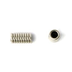 Cord Coil, 6x3mm Cord Coil with 2mm inside diameter - Nickel