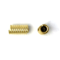 Cord Coil, 6x3mm Cord Coil with 2mm inside diameter - Gold