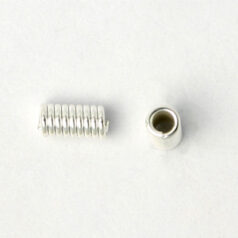Cord Coil, 6x3mm Cord Coil with 2mm inside diameter - Silver