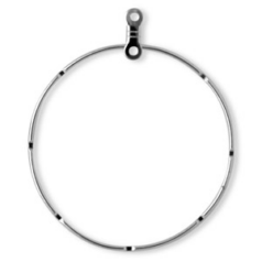 40mm Notched Hoop - Nickel