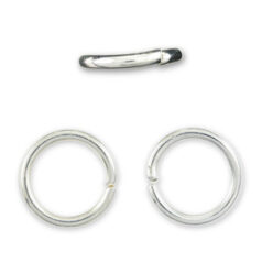Jump Ring, 10mm Jump Ring Open in 15 Gauge -  Silver Plated Brass