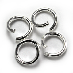 Jump Ring, 8mm Jump Ring in 18 Gauge 1.2mm thick - Silver Plated Brass