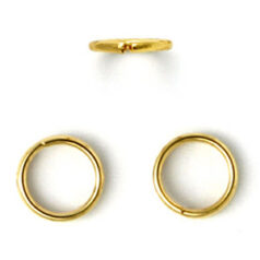 Jump Ring, 8mm Jump Ring in 18 Gauge -  Gold Plated Brass