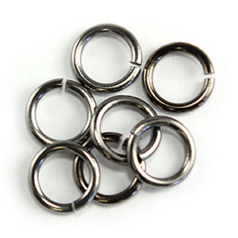 Jump Ring, 7mm Jump Ring Open in 16 Gauge -  Gunmetal Plated Brass