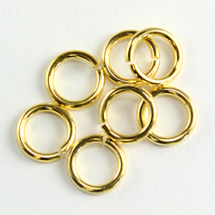 Jump Ring, 7mm Jump Ring Open in 16 Gauge -  Gold Plated Brass