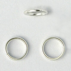 Jump Ring, 8mm Jump Ring in 18 Gauge - Silver Plated Brass
