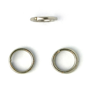 Jump Ring, 6mm Jump Ring Open in 20 Gauge - Nickel Plated Brass