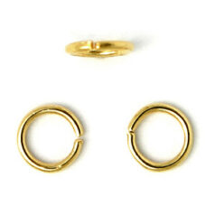 Jump Ring, 5mm Jump Ring Open in 21 Gauge - Gold Plated Brass