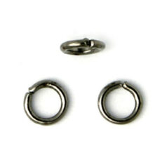 Jump Ring, 4mm Jump Ring Open in 21 Gauge - Gunmetal Plated Brass