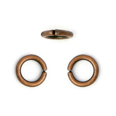Jump Ring, 4mm Jump Ring Open in 21 Gauge - Antique Copper Plated Brass