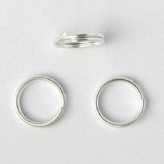 Split Ring, 8mm Split Ring in Silver Plated Stainless Steel
