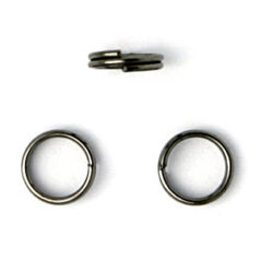 Split Ring, 6mm Split Ring in Gunmetal Plated Stainless Steel