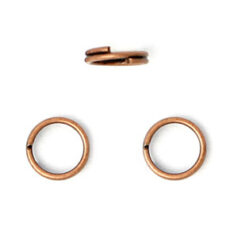 Split Ring, 5mm Split Ring in Antique Copper Plated Stainless Steel