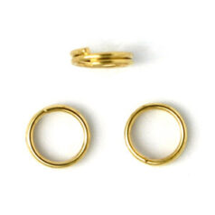 Split Ring, 6mm Split Ring in Gold Plated Stainless Steel