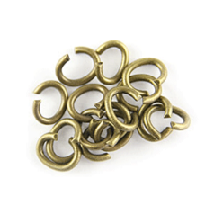 Jump Ring, 2x4mm Jump Ring Oval Open - Antique Bronze Plated Brass