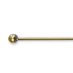 Ball pin, 1.5" Ball Pin with 1.5mm ball (0.6mm wire, 38mm length) - Antique Bronze Plated Brass