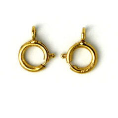 Spring Ring Clasp, 5.5mm Gold Filled spring ring clasp with open loop in 14kt/20