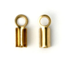 Cord End, 6x4mm Gold Filled cord end fold over with 3mm inside diameter in 14kt/20