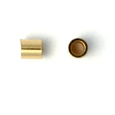 Crimp Bead, 2x2mm Gold Filled smooth tube crimp bead with 1mm inside diameter in 14kt/20